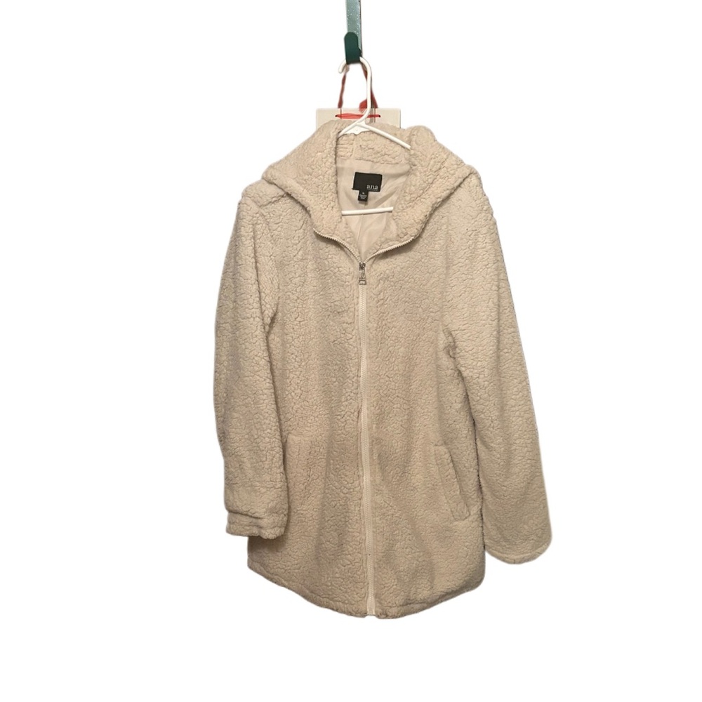 a.n.a Cream Teddy Jacket with Hood